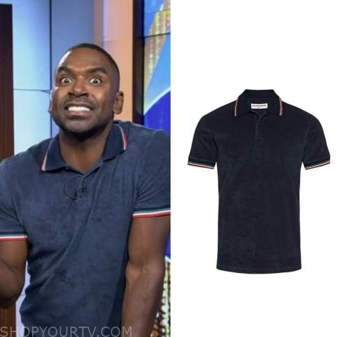 the today show, Justin Sylvester, blue Terry cloth polo shirt, hoda and Jenna