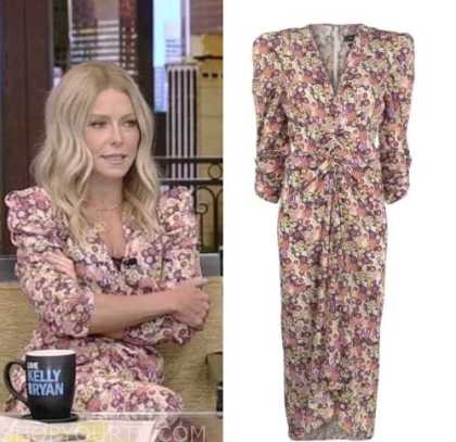 Live with Kelly and Ryan: September 2022 Kelly Ripa's Pink Floral Midi ...