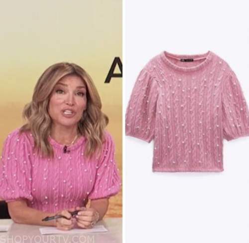 Access Daily: September 2022 Kit Hoover's Pink Pearl Knit Sweater Top ...