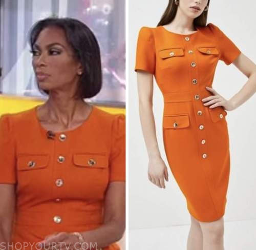 Harris Faulkner, outnumbered, orange dress