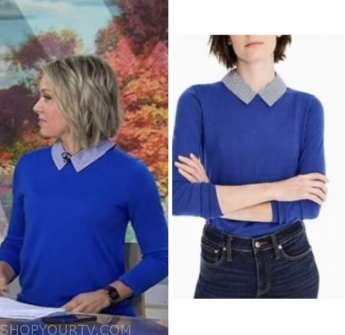 The Today Show: September 2022 Dylan Dreyer's Blue Striped Collar ...