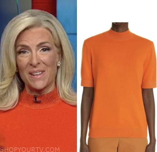 janice dean, orange sweater ,fox and friends