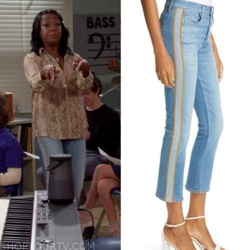 The Neighborhood: Season 5 Episode 2 Tina's Side Stripe Jeans | Shop ...