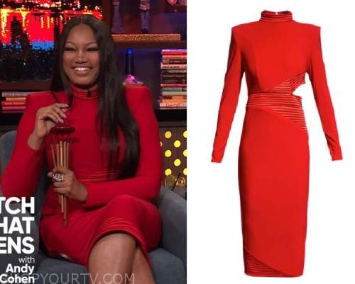 Watch What Happens Live: September 2022 Garcelle's Red Cut Out Dress ...