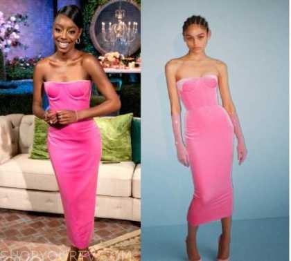 Southern Charm: Season 8 Reunion Venita's Pink Strapless Bustier Dress ...