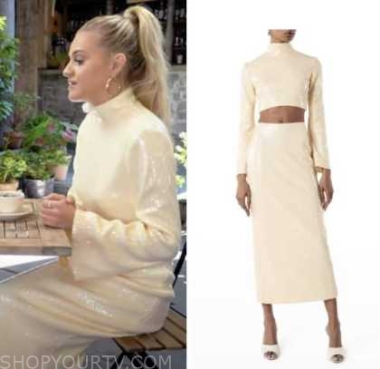 Kelsea ballerini, cbs mornings, ivory sequin top and skirt