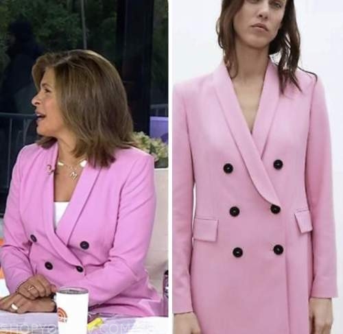 The Today Show: October 2022 Hoda Kotb's Pink Double Breasted Blazer ...