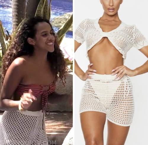 bachelor in paradise, crochet shorts, Teddi wright