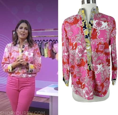 good morning america, Cecilia Vega, pink paisley top