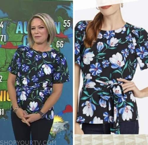 Dylan Dreyer, blue floral top, the today show