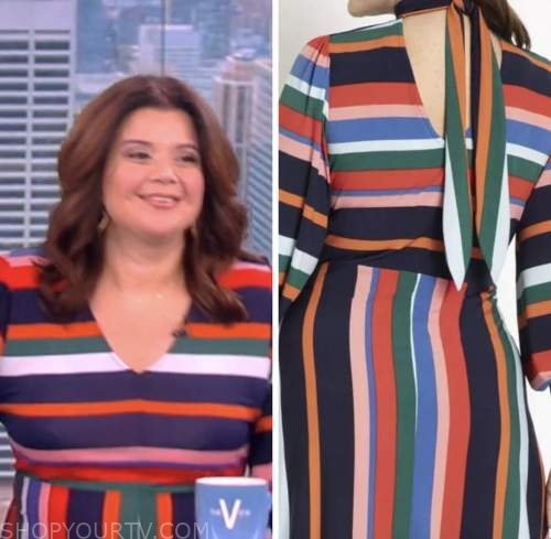 the view, striped knit dress, Ana Navarro