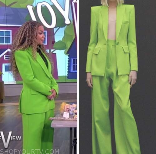 The View: October 2022 Sunny Hostin's Green Blazer and Pant Suit | Shop ...