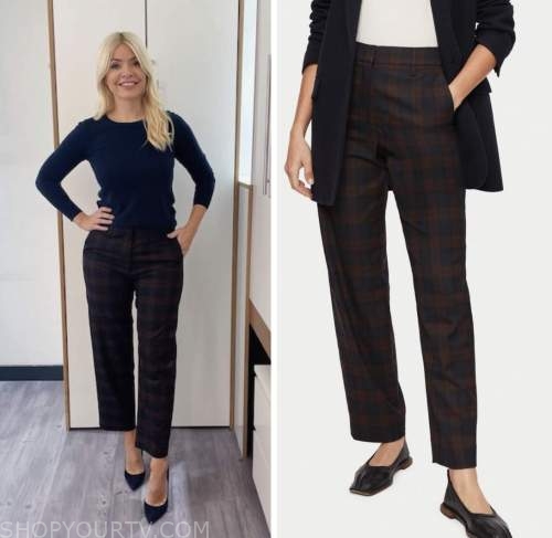 check pants, Holly Willoughby, this morning