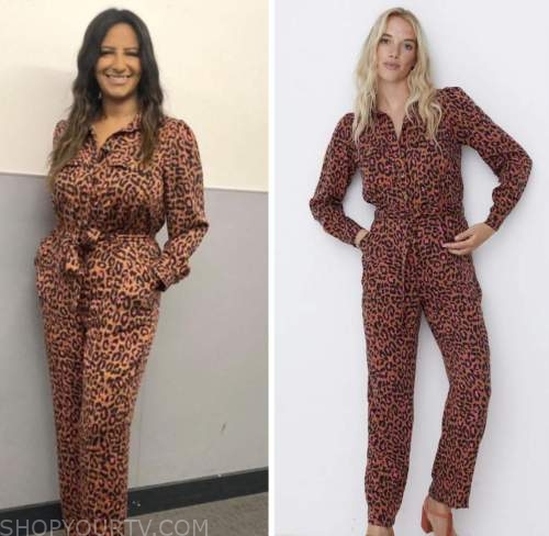 ranger singh, good morning Britain, brown animal print jumpsuit