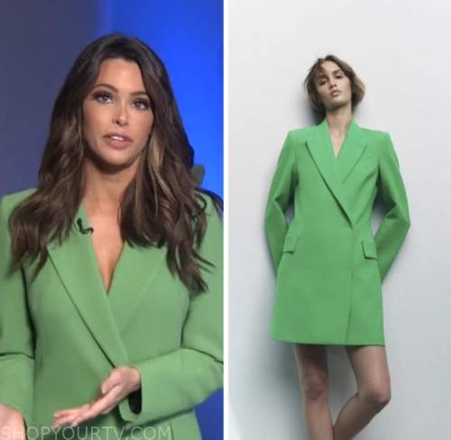 Jenn lahmers, extra, green blazer dress