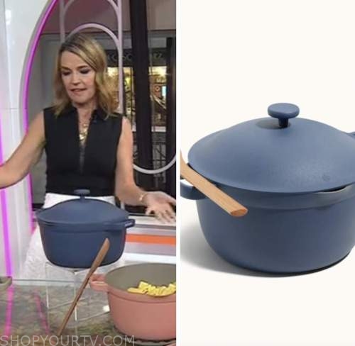 the today show, savannah guthrie, blue cooking pot