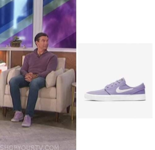 jerry O'Connell, purple sneakers, the talk