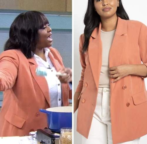 Good Morning America, kardea brown, peach coral blazer