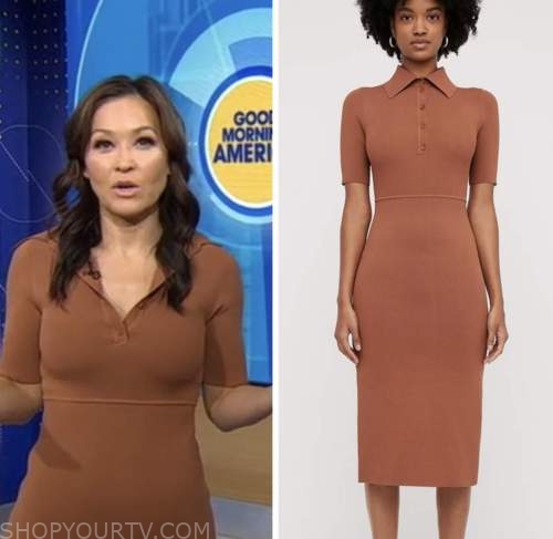 good morning america, tan polo shirt dress, Eva pilgrim