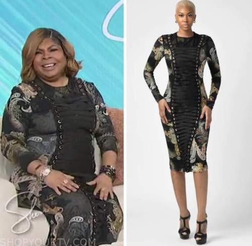 April Ryan, paisley lace up dress, sherri