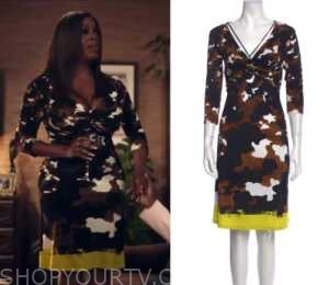 The Rookie Feds: Season 1 Episode 5 Simone's Brown Camo Print Dress ...