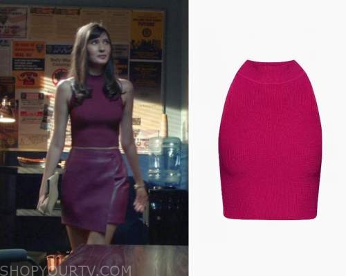 Blue Bloods: Season 13 Episode 2 Pink Knit Halter Top | Fashion ...