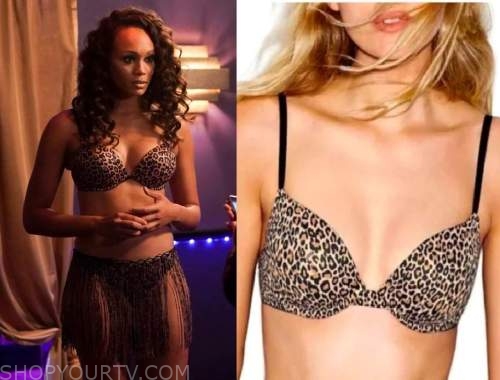 Victorias Secret Leopard Print Bra worn by Monica (Amanda Tavarez) as seen  in CSI: Vegas (S02E05)