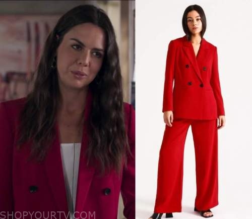 Home and Away: September 2022 Mackenzie's Red Double Breasted Blazer ...