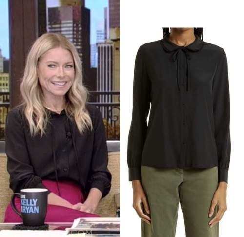 Live with Kelly and Ryan: November 2022 Kelly Ripa's Black Tie Neck ...