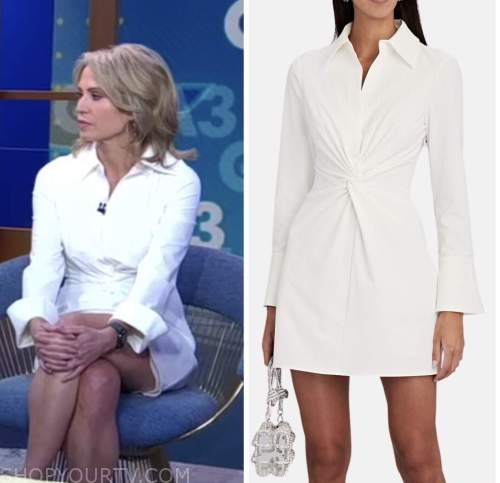 Good Morning America: November 2022 Amy Robach's White Twist Shirt ...