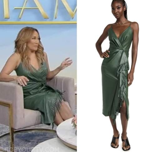 Tamron Hall Show: November 2022 Carrie Ann Inaba's Green Leather Fringe ...