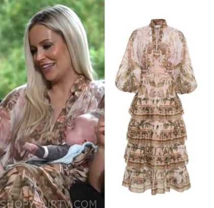 emily maynard, good morning america, pink palm floral dress