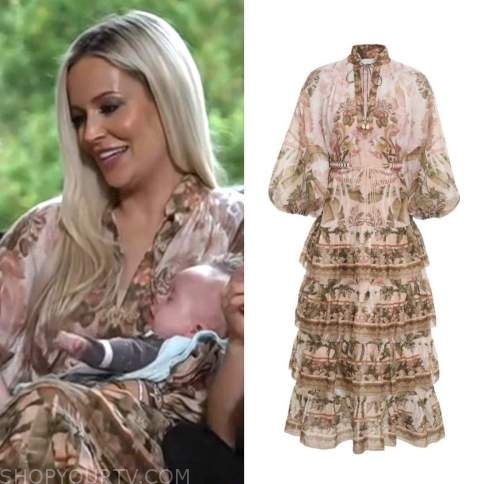 emily maynard, good morning america, pink palm floral dress
