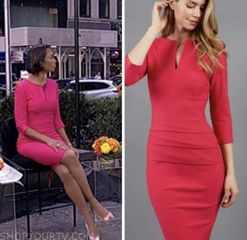 harris faulkner, pink split neck dress, outnumbered