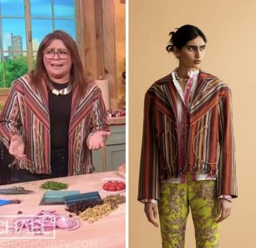 rachael ray, the rachael ray show, red striped jacket