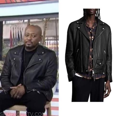 omar epps, black biker leather jacket, the today show