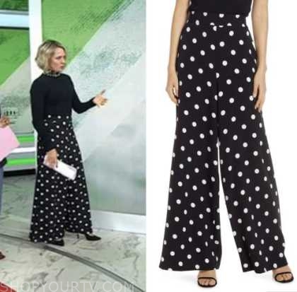 Polka Dot Wide Leg Pants - A Day In The Lalz