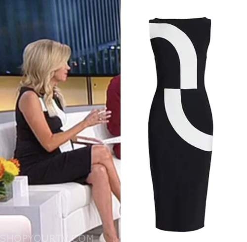 kayleigh mcenany, outnumbered, black and white colorblock dress