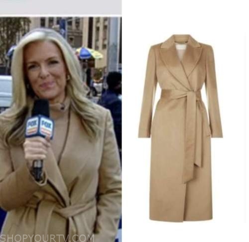 Fox and Friends: November 2022 Janice Dean's Camel Tan Wrap Coat | Shop ...