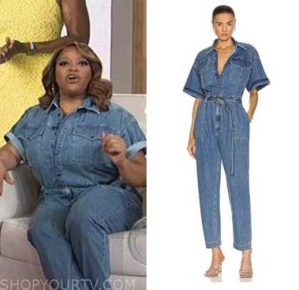 Sherri: November 2022 Sherri Shepherd's Denim Belted Utility Jumpsuit ...