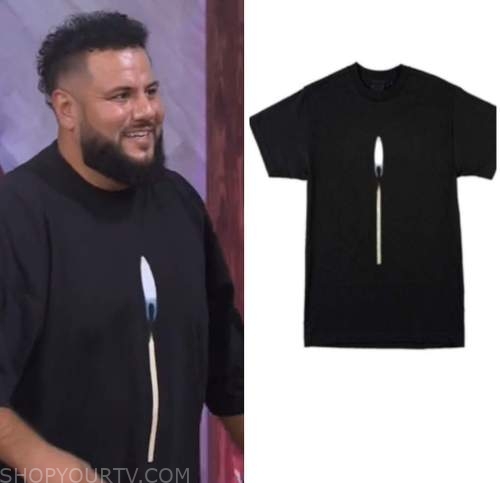 mohammed amer, the kelly clarkson show, black lit match t-shirt