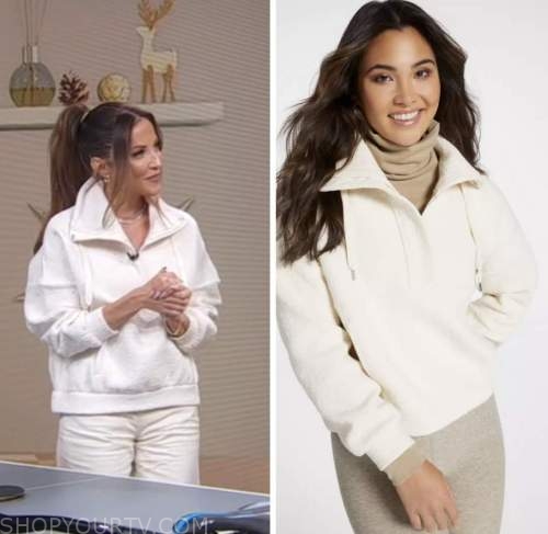 kay adams, good morning america, white sweater