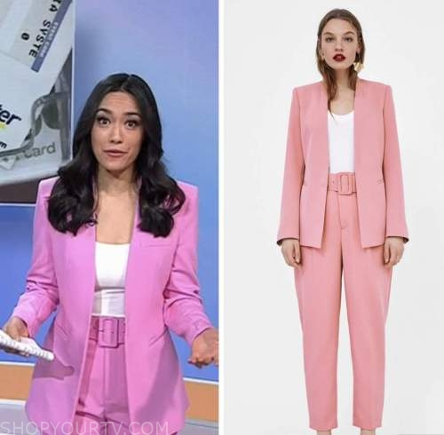 the today show, emilie ikeda, pink blazer and pant suit
