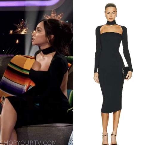 bachelor in paradise, black cutout knit dress, victoria fuller