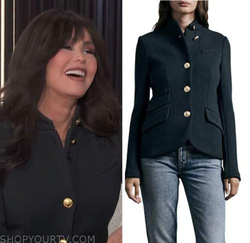 marie osmond, stand collar blazer, E! news