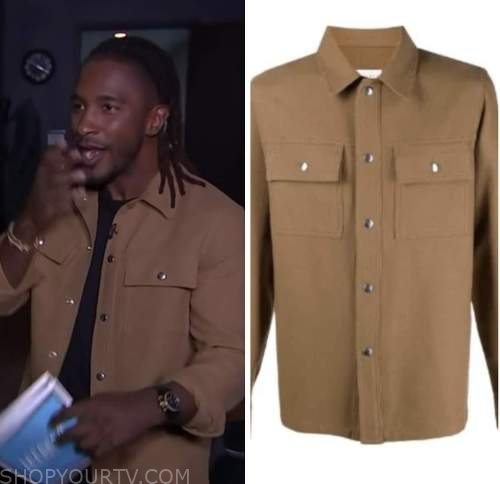 Access Hollywood: November 2022 Scott Evans's Beige Shirt Jacket ...