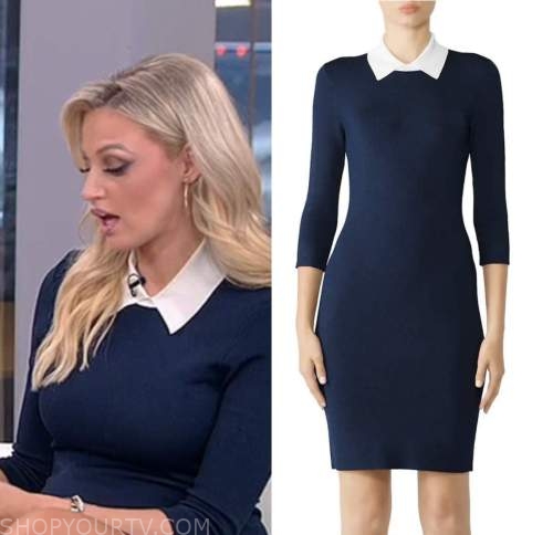 carley shimkus, fox and friends, navy blue collar dress, outnumbered
