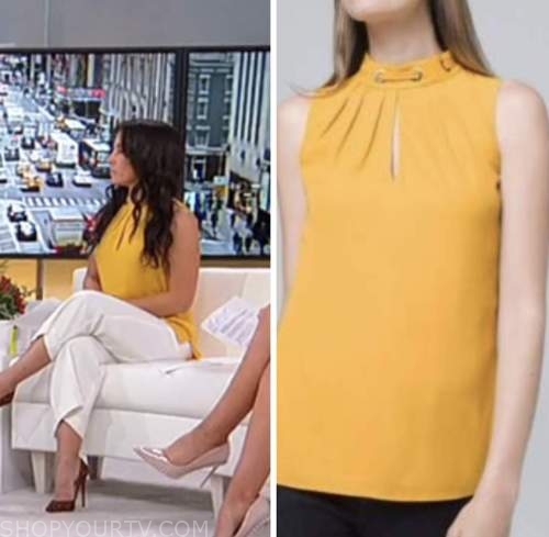 emily compagno, yellow grommet top, outnumbered