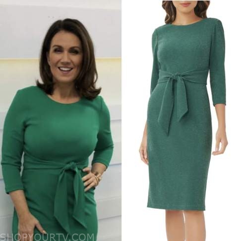 Good Morning Britain: November 2022 Susanna Reid's Green Tie Waist ...