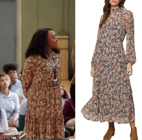 Abbott Elementary: Season 2 Episode 8 Janine's Floral Midi Dress | Shop ...